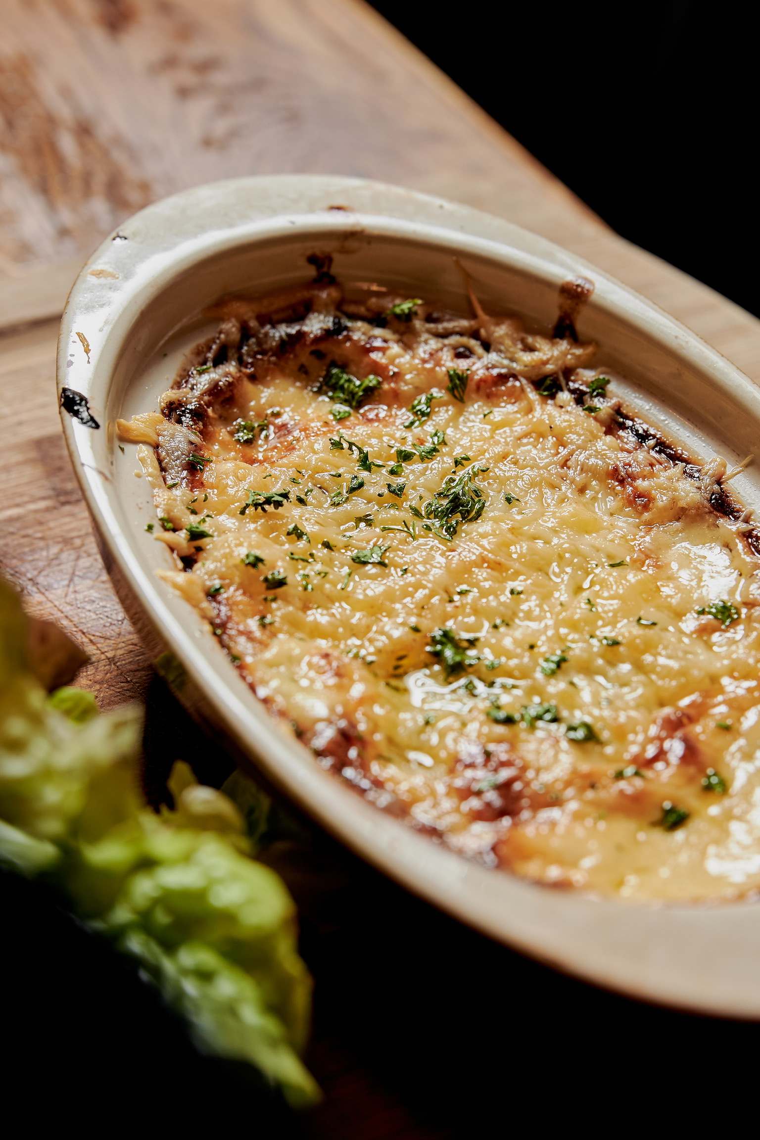 Ravioles gratinées à la crème de ciboulette